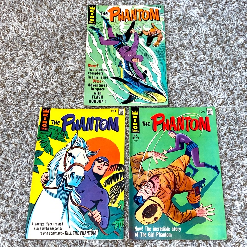 VINTAGE 1966-67 THE PHANTOM Silver Age Comic Lot Of 3ea #19-21 - Picture 1 of 11